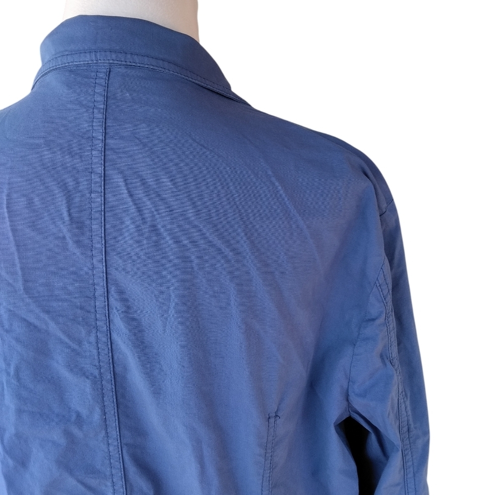 Fresh Produce Dusty Blue Cotton Blend Shacket Longline Size Large - Picture 6 of 7